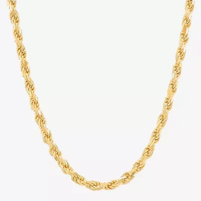Made in Italy Womens 14K Gold Over Silver 20 Inch Rope Chain Necklace