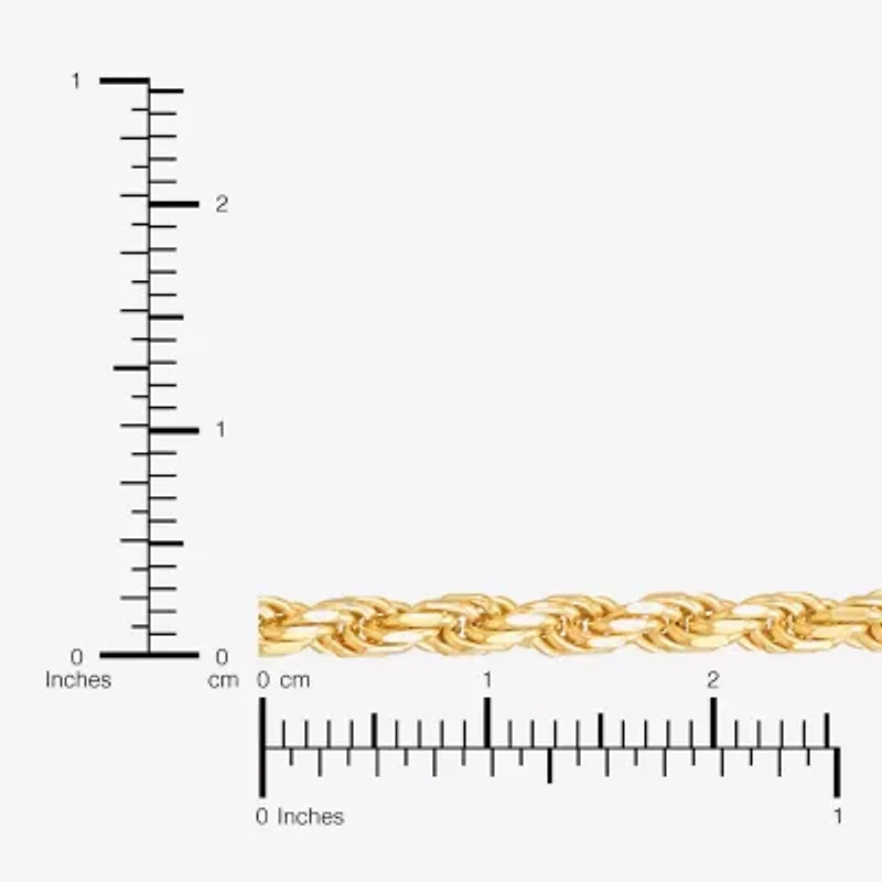 Made in Italy Womens 14K Gold Over Silver 20 Inch Rope Chain Necklace