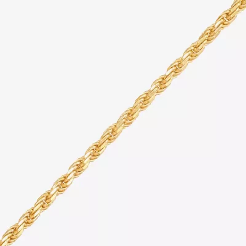Made in Italy Womens 14K Gold Over Silver 20 Inch Rope Chain Necklace