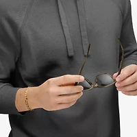 Made in Italy Mens 14K Gold Over Silver 8 1/2 Inch Hollow Figaro Chain Bracelet