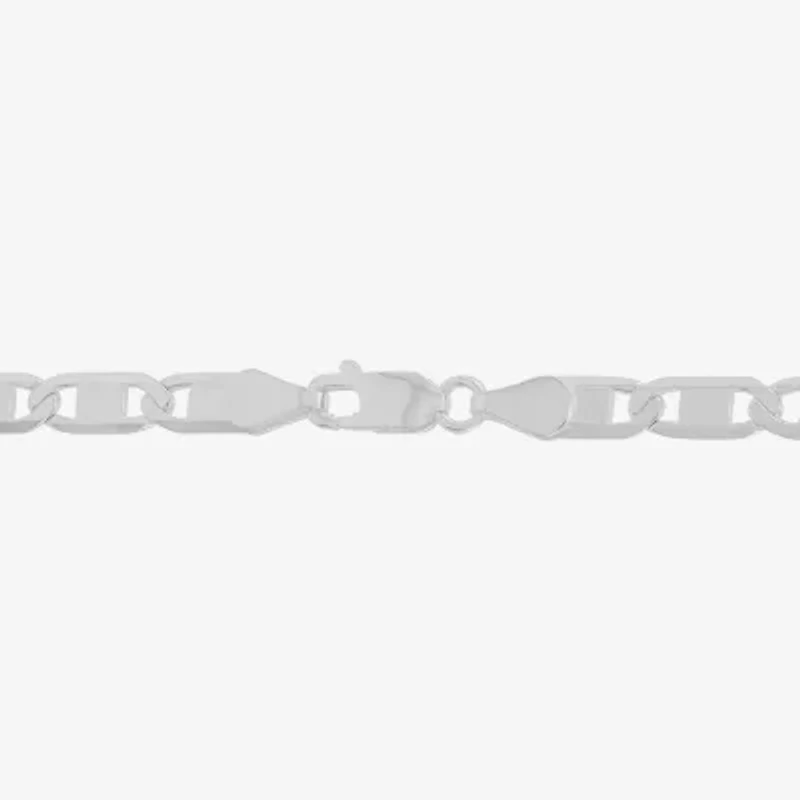 Made in Italy Mens Sterling Silver 20 Inch Mariner Chain Necklace
