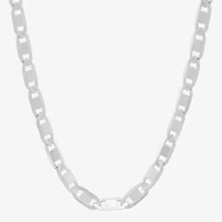 Made in Italy Mens Sterling Silver 20 Inch Mariner Chain Necklace