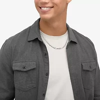 Made in Italy Mens Sterling Silver 20 Inch Mariner Chain Necklace