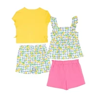 Rare Editions Toddler Girls 4-pc. Short Set