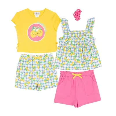 Rare Editions Toddler Girls 4-pc. Short Set