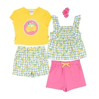 Rare Editions Toddler Girls 4-pc. Short Set