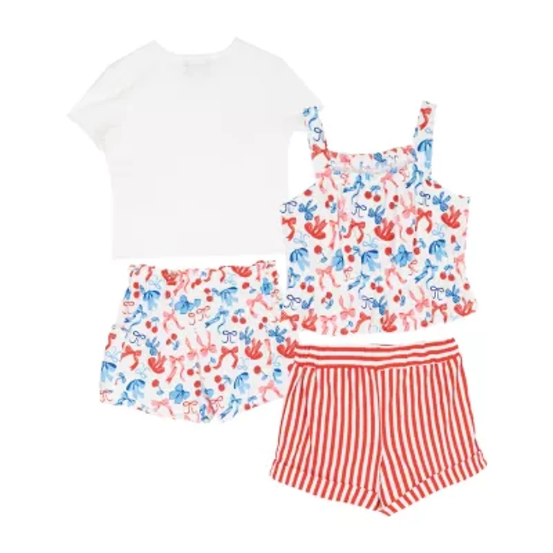 Rare Editions Americana Toddler Girls 4-pc. Short Set
