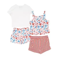 Rare Editions Americana Toddler Girls 4-pc. Short Set
