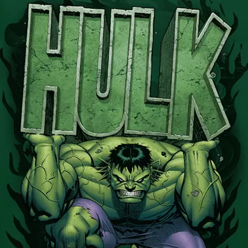 Mens Crew Neck Short Sleeve Regular Fit Hulk Graphic T-Shirt