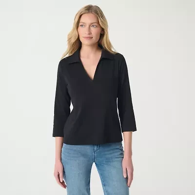 Gloria Vanderbilt Women's 3/4 Sleeve Neve Shirt