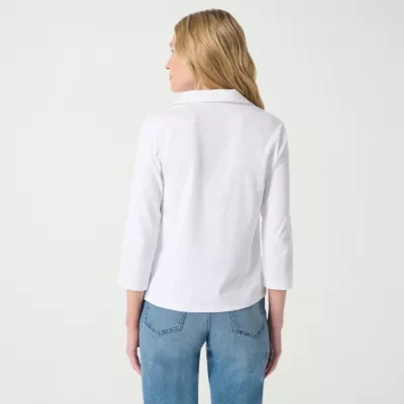 Gloria Vanderbilt Women's 3/4 Sleeve Neve Shirt