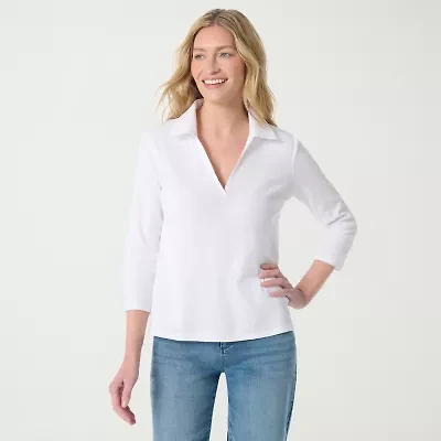 Gloria Vanderbilt Women's 3/4 Sleeve Neve Shirt
