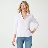 Gloria Vanderbilt Women's 3/4 Sleeve Neve Shirt