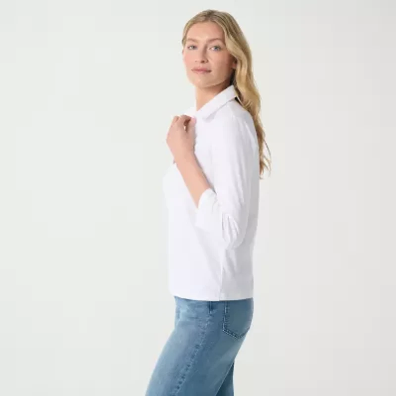 Gloria Vanderbilt Women's 3/4 Sleeve Neve Shirt