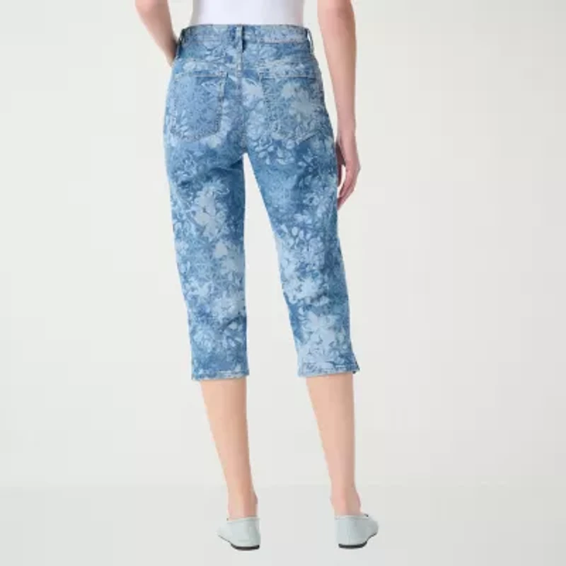 Gloria Vanderbilt Amanda Womens High Rise Stretch Fabric Capri Jean