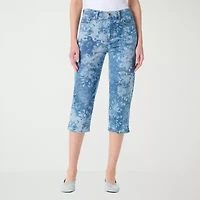 Gloria Vanderbilt Amanda Womens High Rise Stretch Fabric Capri Jean