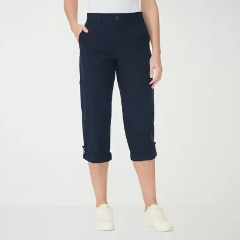 Gloria Vanderbilt® Womens Mid Rise Utility Cargo Capris