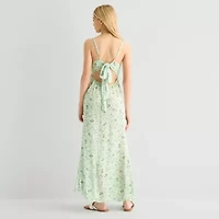 Forever 21 Womens Juniors Sleeveless Floral Maxi Dress