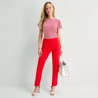 Liz Claiborne Lisa Womens Straight Pull-On Pant