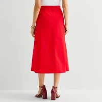 Liz Claiborne Womens Midi A-Line Skirt