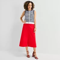 Liz Claiborne Womens Midi A-Line Skirt