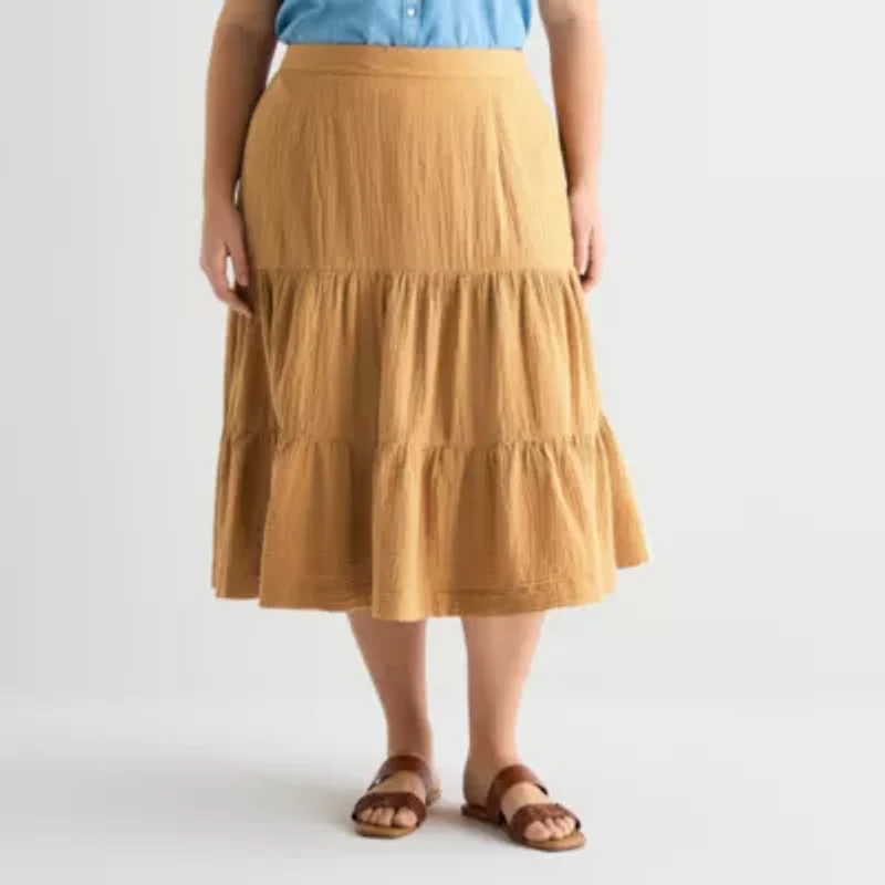 St. John's Bay Womens Plus Maxi Skirt