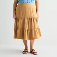 St. John's Bay Womens Plus Maxi Skirt