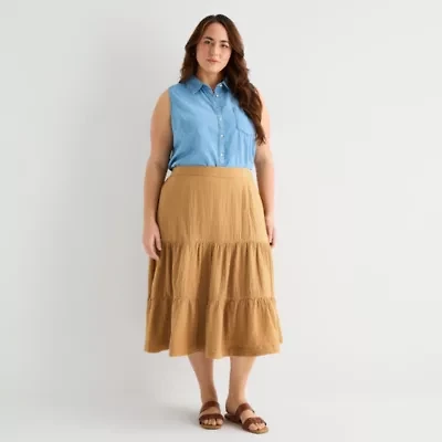 St. John's Bay Womens Plus Maxi Skirt