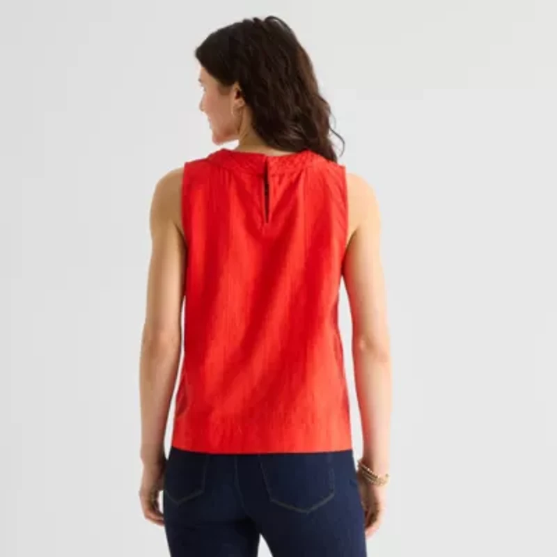 St. John's Bay Womens Sleeveless Blouse