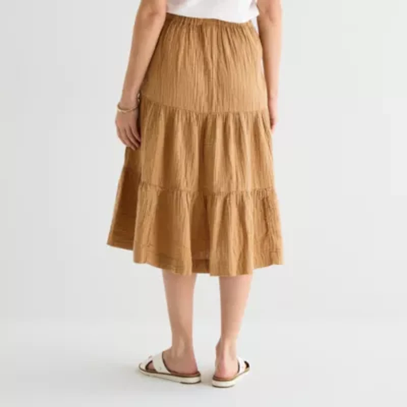 St. John's Bay Womens Long A-Line Skirt