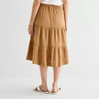 St. John's Bay Womens Long A-Line Skirt