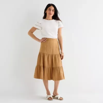 St. John's Bay Womens Long A-Line Skirt