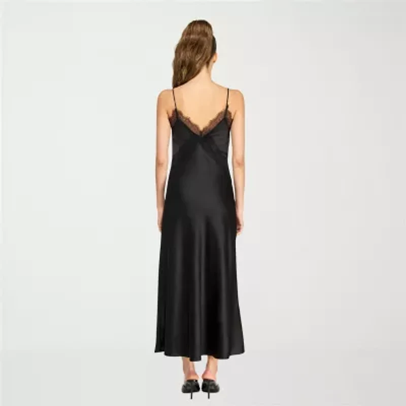 belle vie Womens Sleeveless Midi Slip Dress