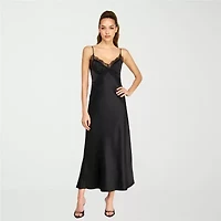 belle vie Womens Sleeveless Midi Slip Dress