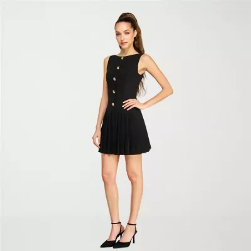 belle vie Womens Sleeveless Drop Waist Dress