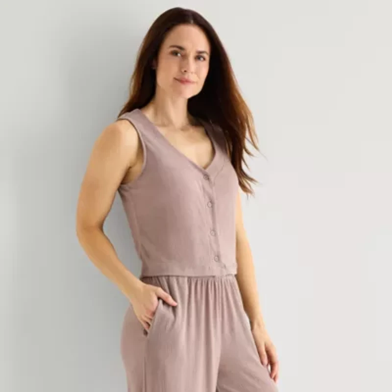 Liz Claiborne Womens Sleeveless 2-pc. Pajama Sets