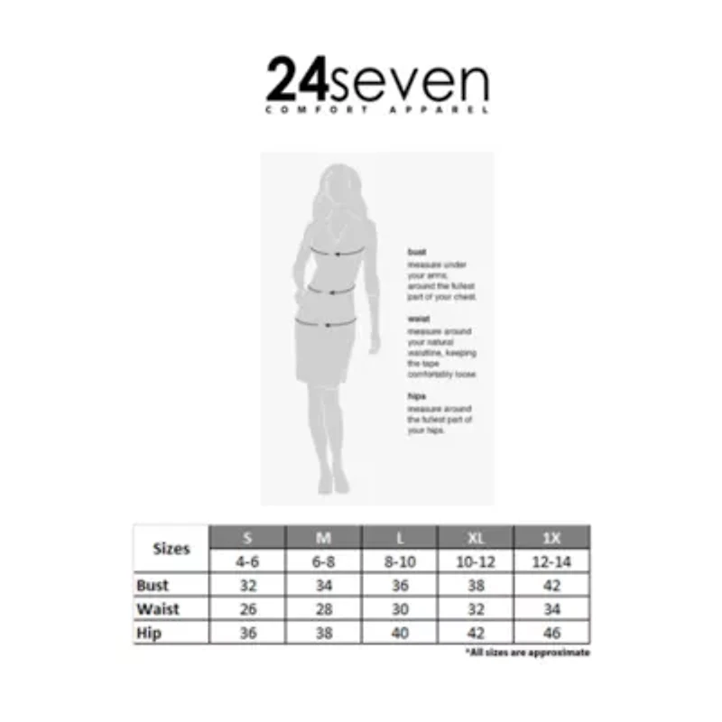 24seven Comfort Apparel Womens Short Sleeve Midi Abstract A-Line Dress