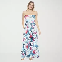 24seven Comfort Apparel Womens Sleeveless Abstract A-Line Dress