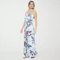 24seven Comfort Apparel Womens Sleeveless Abstract A-Line Dress