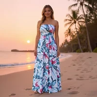 24seven Comfort Apparel Womens Sleeveless Abstract A-Line Dress