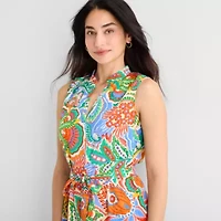 Willow Glenn Womens Sleeveless Floral Fit + Flare Dress