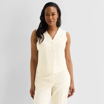 Black Label by Evan-Picone Womens Striped Classic Fit Suit Vest