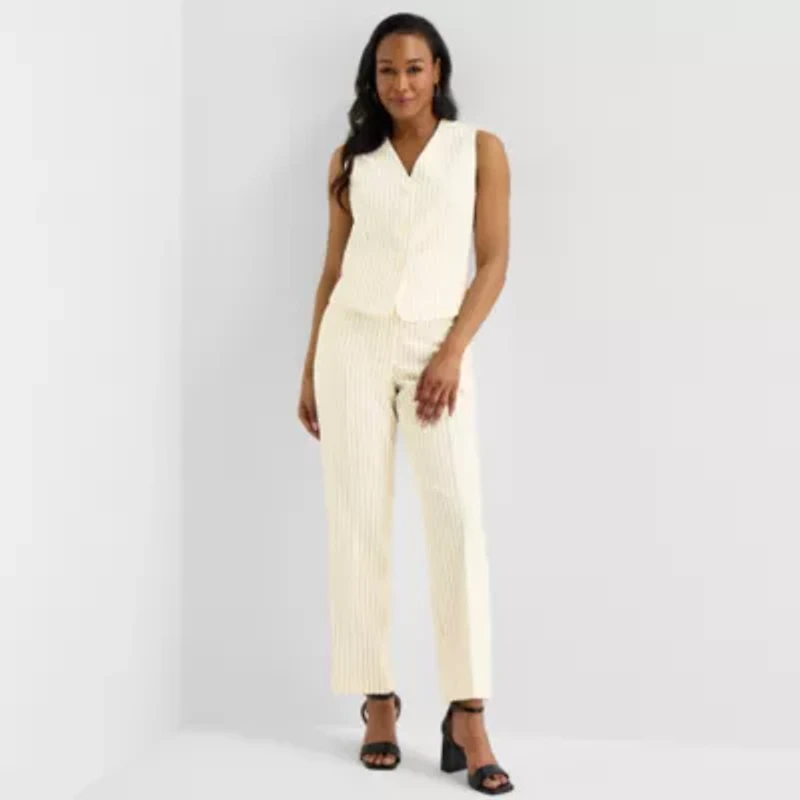 Black Label by Evan-Picone Womens Striped Classic Fit Suit Vest