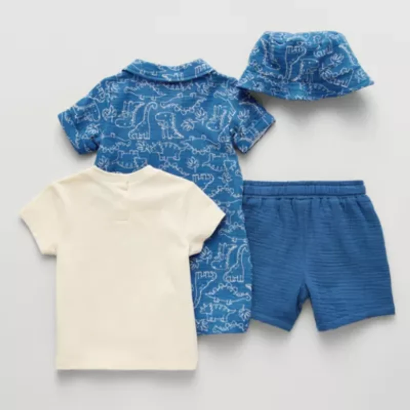 Little Stitch Baby Boys 3-pc. Short Set