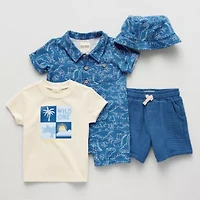 Little Stitch Baby Boys 3-pc. Short Set