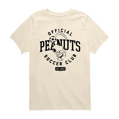 Little & Big Kid Boys Crew Neck Short Sleeve Regular Fit Snoopy Graphic T-Shirt