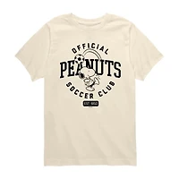 Little & Big Kid Boys Crew Neck Short Sleeve Regular Fit Snoopy Graphic T-Shirt