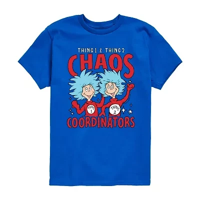 Little & Big Kid Boys Crew Neck Short Sleeve Regular Fit Dr. Seuss Graphic T-Shirt