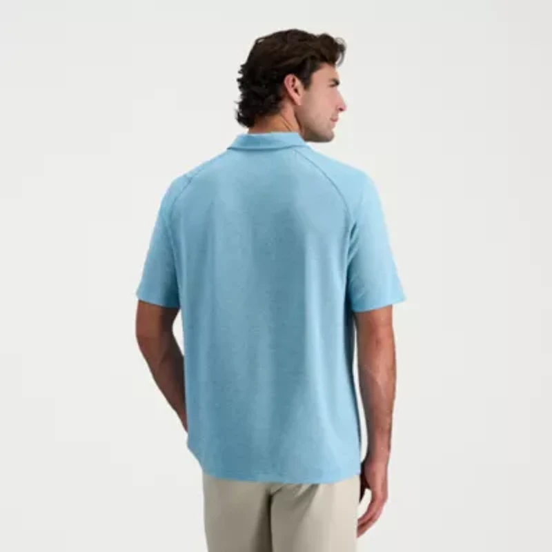 Haggar Raglan Mens Regular Fit Short Sleeve Polo Shirt