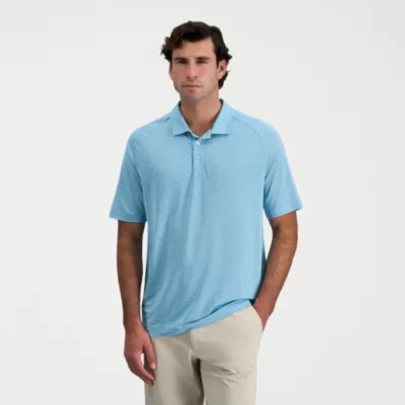 Haggar Raglan Mens Regular Fit Short Sleeve Polo Shirt